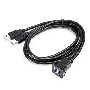 Kép USB 3.0 Cổng Chỉnh Núi Dash Núi Tuôn Ra Gắn Cáp Mở Rộng