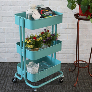 Chariot de cuisine en acier 100% à 3 niveaux, nouveau design, vente en gros, avec 4 roues - Product Image 6