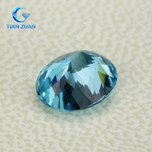 AAAAAA+ Quality Aquamarine Cz Stone Oval Shape Gemstone for DIY Jewelry Design Making - Product Image 2