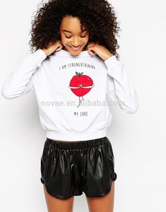 <span class=keywords><strong>Blanc</strong></span> haute qualité Hoodies gros femmes Hoodies et Sweatshirts impression haut Hoodies - Product Image 1