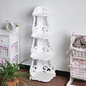 Estante Esquinero de Madera <span class=keywords><strong>Blanca</strong></span> de 5 Niveles para Decoración del Hogar, Soporte para Flores de Sala de Estar - Product Image 5