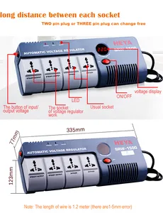 SRW Europeia Tomada de Controle do Relé 500VA Ac Estabilizadores Regulador de Tensão AVR
