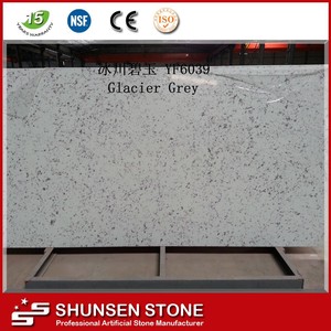 Vena de mármol diseño de muchos colores losa de cuarzo sintético - Product Image 5
