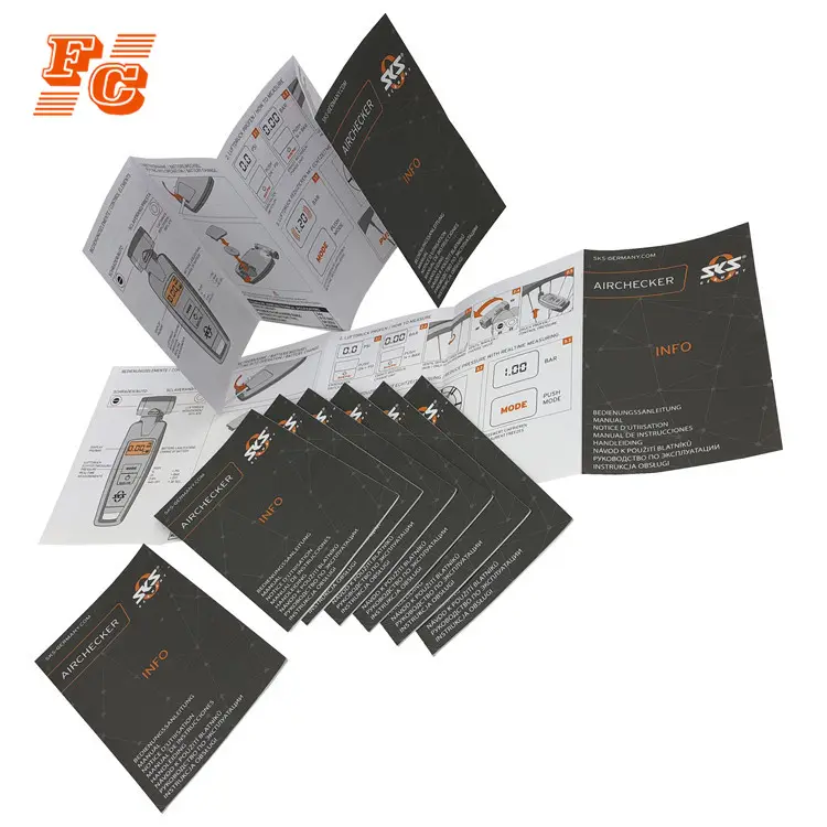 Printing custom fold catalogue guide instruction manual