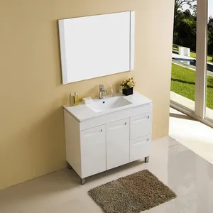 FSC certified Floor Standing 2 Doors 2 Drawers Solid Wood bathroom vanity hotel bathroom vanities