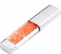 Clé USB en verre cristal haute vitesse USB 2.0, mémoire flash 32 Go, clé USB en verre avec logo personnalisé, clé USB 16 Go