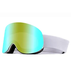 中国制造商青蛙镜头形状设计 UV400 防雾滑雪板滑雪镜
