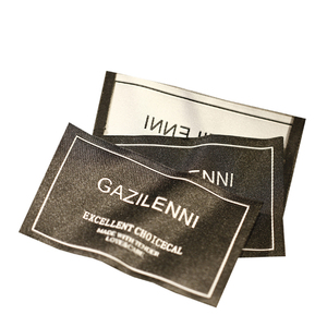 Etiquetas de Ropa Personalizadas con Logotipo, Etiquetas de Prendas de Tela de Damasco de Poliéster, Etiquetas de Talla para Cuello, Proveedor de Etiquetas Privadas para Ropa - Product Image 6