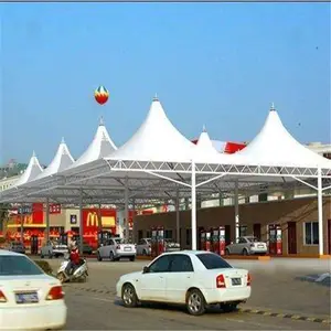 Steel Structure Tensile Membrane Structure Car Parking Shed Roof Design