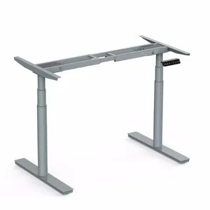 new design high class round leg adjustable height computer office work table sit stand