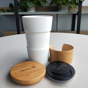 Tasse à café en céramique 400ml/14oz, pour sublimation, avec Banderole en bambou, sans poignée, livraison gratuite - Product Image 4