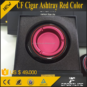 <span class=keywords><strong>Auto</strong></span> CF + aleación de aluminio Color rojo para cenicero del cigarro tabaco bandeja Jar final brillante - Product Image 1