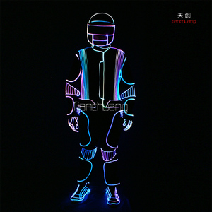 Super Cool LED a <span class=keywords><strong>Todo</strong></span> Color <span class=keywords><strong>de</strong></span> Luz <span class=keywords><strong>De</strong></span> Fibra Óptica flashlighting <span class=keywords><strong>de</strong></span> <span class=keywords><strong>Disfraces</strong></span> con Casco Guantes <span class=keywords><strong>de</strong></span> Zapatos - Product Image 4