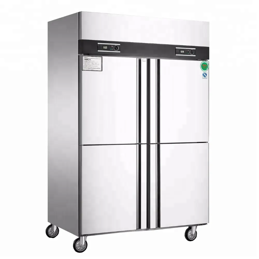 Di lusso tipo 4 porte frigorifero 201 acciaio inox congelatore commerciale cucina frigo