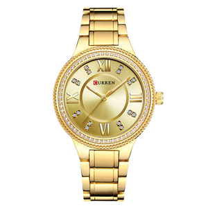 NUOVO di Modo delle Donne di Orologi Curren 9004 Di Lusso In Oro Rosa Signore della Vigilanza del Quarzo Dei Monili Del Vestito Per Le Donne Regali Orologi Da Polso - Product Image 1