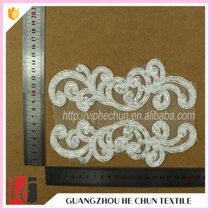 HC-0031 Hechun Applique Nuziale Tradizionale Lussuoso Eco-Friendly in Pizzo Crochet con Perline e Paillettes per Borse - Product Image 4