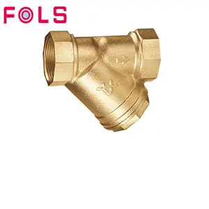 Water filter female thread brass ball valve with strainer