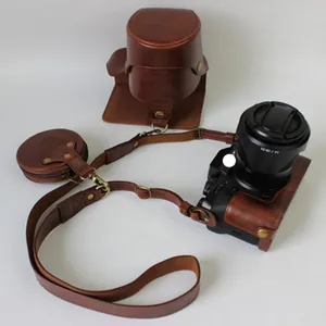 CC1716 豪华版复古复古 PU 皮革相机包适用于富士富士 XT2 X-T2，底部电池开口