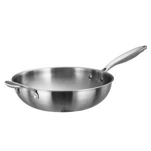 Wok Willow & <span class=keywords><strong>Everett</strong></span> - Sartenes Antiadherentes de Acero Inoxidable para Saltear con Tapa Abombada - Utensilios de Cocina Resistentes a los Arañazos - Product Image 2