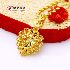 Perhiasan Kostum Liontin Kalung Hati Emas untuk Wanita, Liontin Perhiasan - Product Image 3