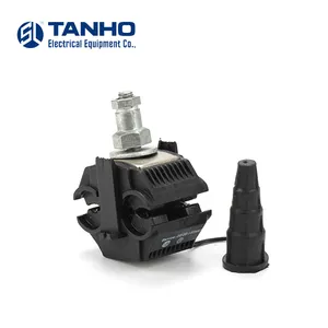 TANHO black insulated puncture piercing clamps high voltage 10kv TH10 Insulated piercing cable connector