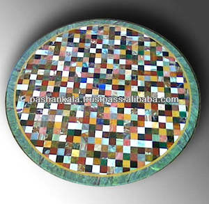 Marble Micro Mosaic Contemporary Coffee <b>Table</b> <b>Tops</b> - Product Image 1