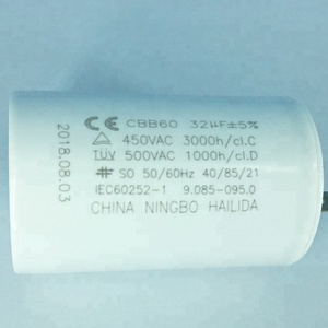 Condensateur <span class=keywords><strong>32uf</strong></span> 450v <span class=keywords><strong>Cbb60</strong></span> pour pompe à eau 450vac - Product Image 2