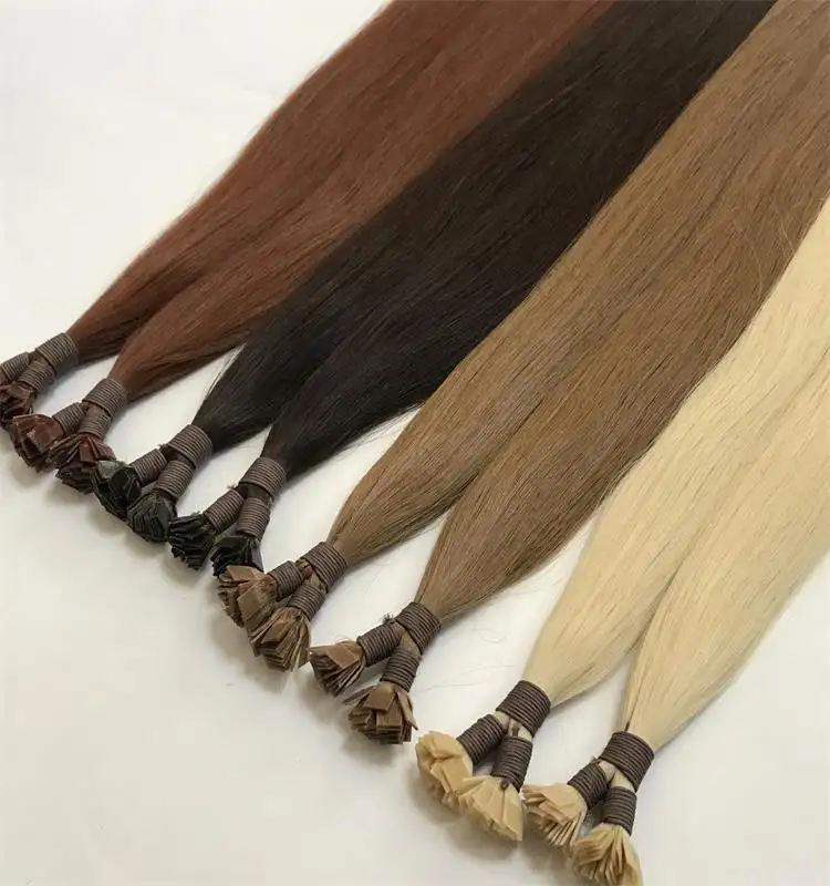 Russian Remy Human Hair extensions 0.5g 0.8g 0.9g Italian Keratin Pre bond 1.0g I tip hair