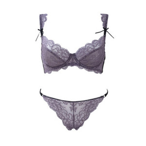 Ensemble soutien-gorge <span class=keywords><strong>Photo</strong></span> en dentelle, pour femme, <span class=keywords><strong>Sexy</strong></span>, sans doublure, dentelle, Lingerie transparente, nouvelle collection - Product Image 1