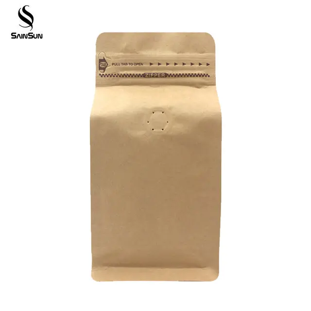 卸売茶アルミホイルクラフト紙透明コーヒー豆包装クラフトバッグ食品用インスタントコーヒーバッグ