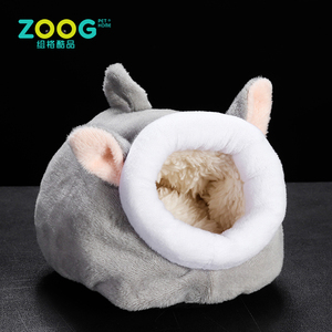 Suave lindo de dibujos animados de algodón pequeño conejo mascota rata hámster cama casa durmiendo nido - Product Image 2