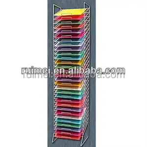 Metal Wire 30 Slots Wrapping Paper Display Stand Scrap Book Paper Rack