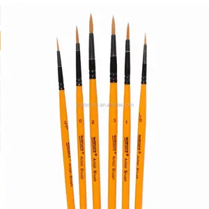 Art Supplies 6PCS Miniature Detail Paint Brush Set Finest Quality Soft Brushes Pen For Acrylic Watercolor Oil Drawing Art Supplies