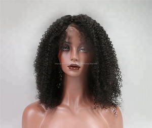180% Densité Bouclés Avant de Lacet Perruques de <span class=keywords><strong>Cheveux</strong></span> Humains Pré Pincées Perruque Courte Pour Les Femmes Remy - Product Image 1