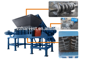 Nhiệm vụ nặng nề phế liệu kim loại chất thải nhựa tái chế công nghiệp Shredder tự động DC động cơ đôi trục máy - Product Image 4