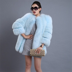 Giacca Invernale da <span class=keywords><strong>Donna</strong></span> di Alta Qualità 2022, Calda e Morbida <span class=keywords><strong>Pelliccia</strong></span> Sintetica di Volpe, <span class=keywords><strong>Cappotto</strong></span> di <span class=keywords><strong>Pelliccia</strong></span> <span class=keywords><strong>Bianco</strong></span> - Product Image 2