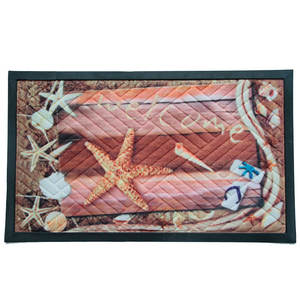 Coloré Plage Conception 3D Polyester Surface En Caoutchouc Tapis De Sol du Garage - Product Image 1