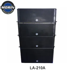 Dual 10 Inch 2 Ways Self-powered Active Column Speaker Box Line Array System With Long Last Neodymium Magnetic Morin LA-210A