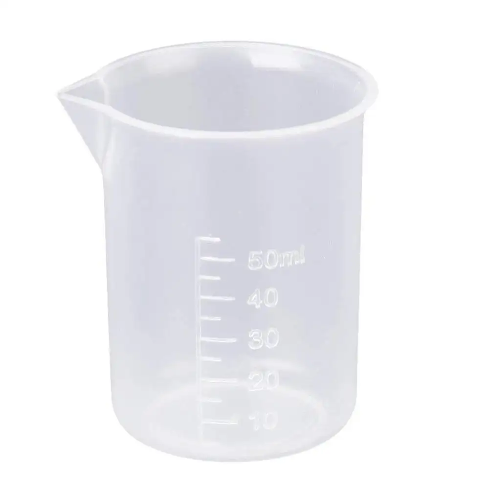 Ibehine Hoge Kwaliteit Laboratorium Plastic Beker Maatbeker Zonder Handvat 50Ml