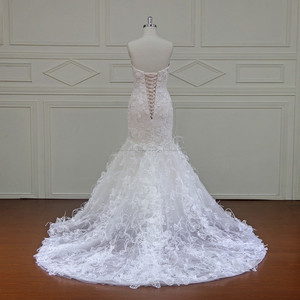 XF16066 chérie décolleté sirène robe de mariage robe de mariage pour nuptiale - Product Image 3