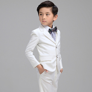 Costume <span class=keywords><strong>Blazer</strong></span> Enfant Coréen Personnalisé <span class=keywords><strong>Blanc</strong></span> Garçons, Costume de Smoking, Uniforme Scolaire Garçons - Product Image 2