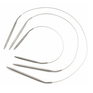 Charmkey卸売ステンレス鋼針ステンレス鋼丸針60/80/100/120センチメートルハンドミシン針 - Product Image 2