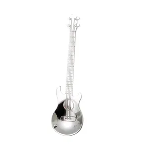 Online-Top-Seller 2024 304 Edelstahl 12 cm Gitarre langer Griff Modellierung Kaffee Milch Honig Rührlöffel