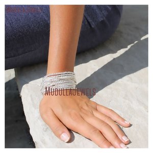 <span class=keywords><strong>Bracciale</strong></span> a sfere in <span class=keywords><strong>argento</strong></span> sterling BM33469, <span class=keywords><strong>bracciale</strong></span> a strati con perline impilabili da 3, 4, 5, 6 mm - Product Image 5