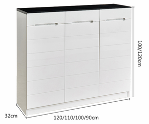 Modern <strong>White</strong> Color Wood High Gloss <strong>Shoe</strong> Storage <strong>Cabinet</strong> with Storage Drawer <strong>Shoe</strong> Rack <strong>Cabinet</strong> - Product Image 4