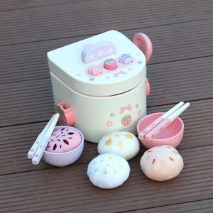 Jouets de simulation de cuisine en <span class=keywords><strong>bois</strong></span> pour enfants : Cuiseur à riz - Product Image 4