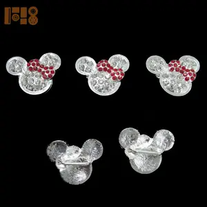 Nuovo Micky Mouse Del Rhinestone di Cristallo Del Rhinestone Buckle, Strass abbellimento