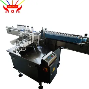 Cold/Wet glue sticker labeling machine for glass plastic round bottles with paper labels