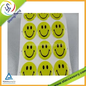 Cartoon sticker, glimlach gezicht stickers, smiley sticker