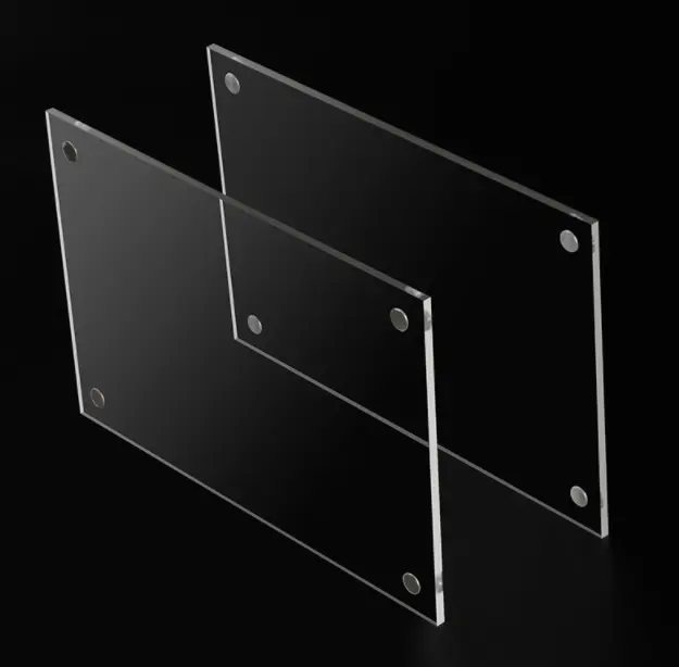 Transparent Acrylic Plastic 5x5 Magnetic Photo Frame